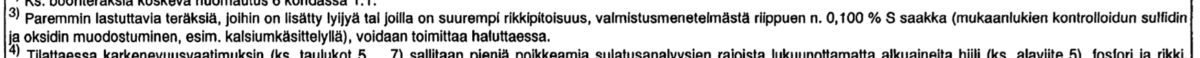 Alaviite kalsiumkäsittelystä